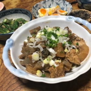 大根とサバ缶こんにゃくの味噌煮